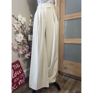 Scoop Wide Leg Trouser Pants Beige Womens Size 4 High Waist Career Dress Pants